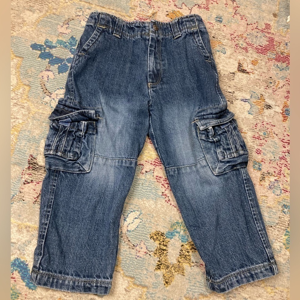 Arizona Jean Company Blue Cargo Denim Jeans Size 4T - Picture 1 of 9